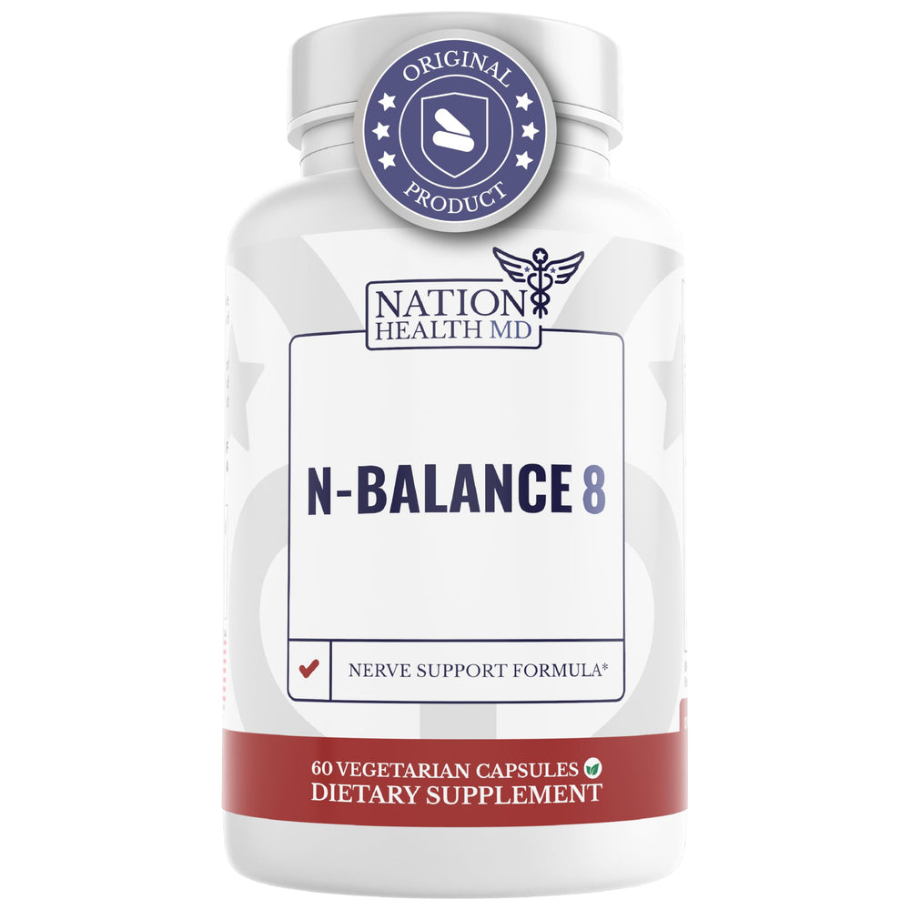 Nation Health MD N-Balance8 bottle and packaging