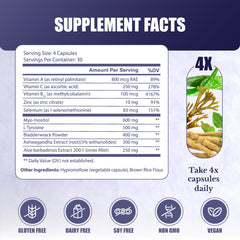 Close-up of thyroid support capsules