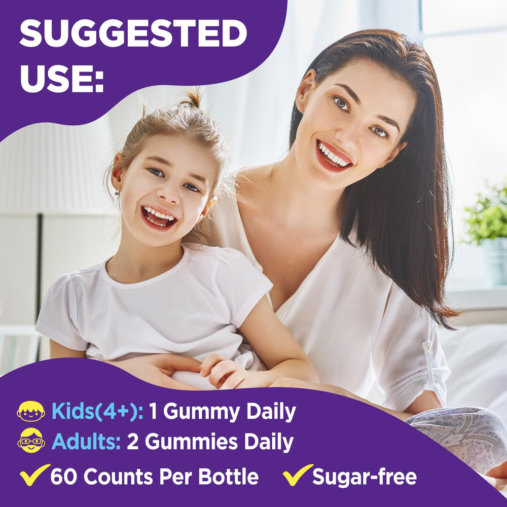 Vegan, sugar-free, gluten-free NATISLAND gummies in blueberry flavor