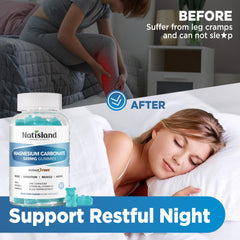 Third-party tested NATISLAND magnesium carbonate gummies