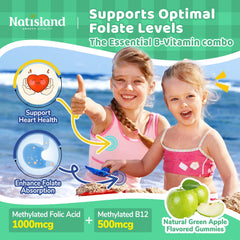 Methylfolate B12 gummies with 1 mg folate and 500 mcg B12