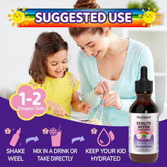 Dosage chart for NATISLAND Zeolite Detox kids drops
