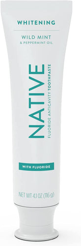 Front view of Native Fluoride Toothpaste Wild Mint 4.1 oz