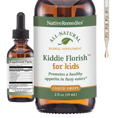 Native Remedies Kiddie Florish bottle front highlighting natural appetite support.