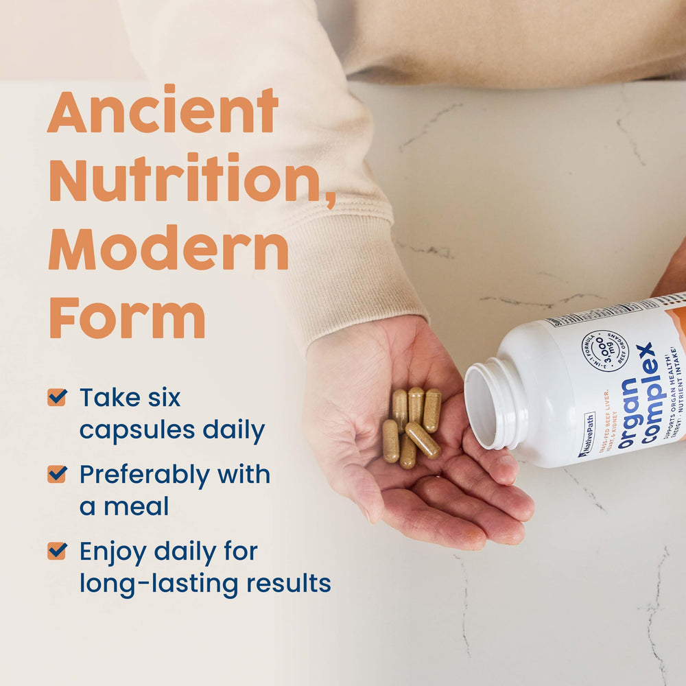 Purity and ingredient quality statement for NativePath Organ Complex