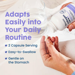 Macro shot of Collagen Care+ capsules highlighting texture