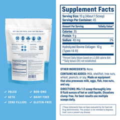 Close-up of collagen powder texture