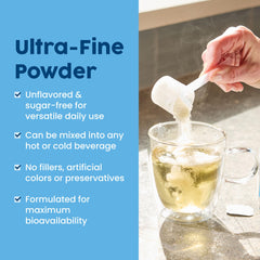 Model showing radiant skin after using collagen peptides