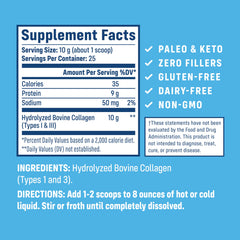 NativePath Collagen Peptides tub back highlights purity and GMO-free promise for informed daily use.