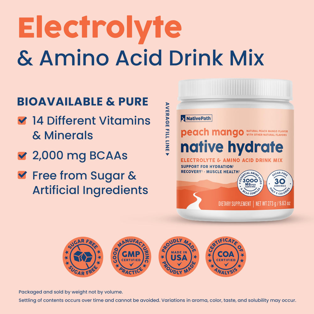 Ingredient details for Native Hydrate electrolyte powder