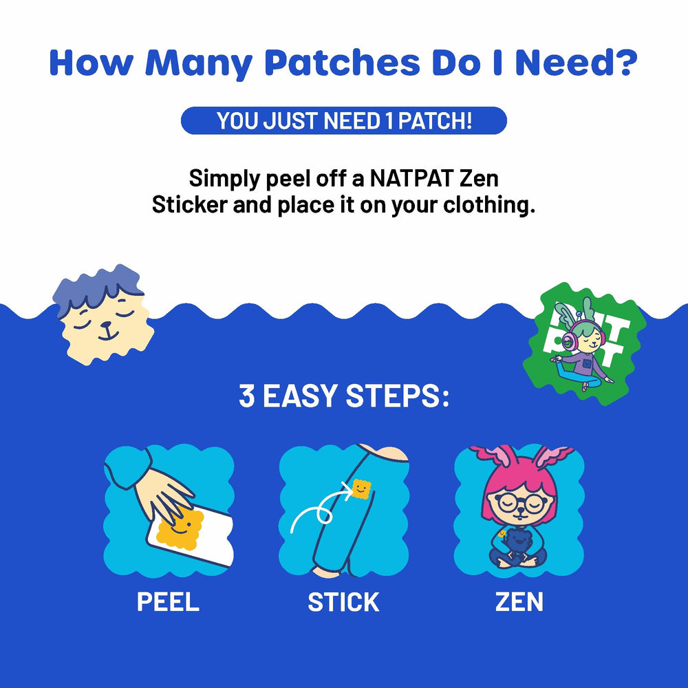 Relaxed child after wearing Zen Patch at school