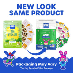 Open package showing 24 Zen Patch stickers