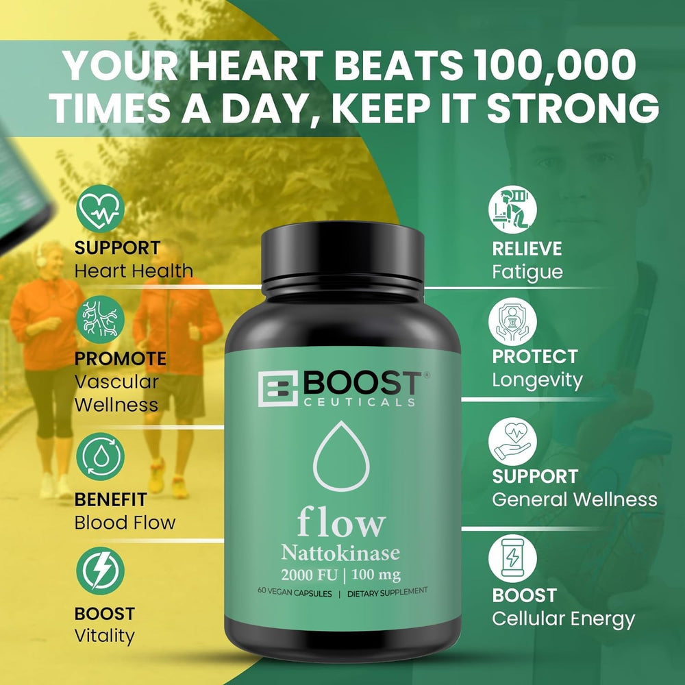 Packaging for BoostCeuticals Nattokinase 2000 FU 100 mg vegan capsules