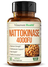 Nattokinase 4000 FU per serving label on 60-cap bottle
