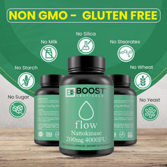 Nattokinase 4000 FU 200mg capsules without stearates