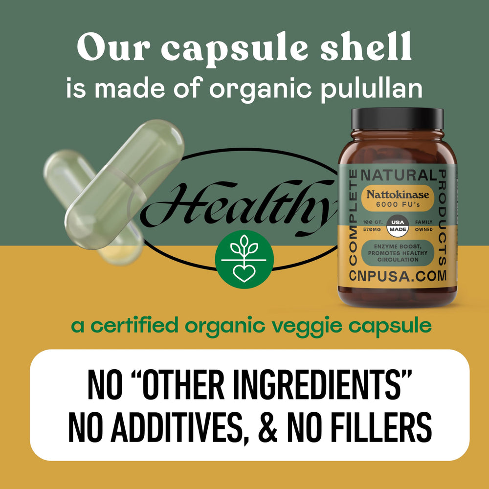 Ingredients and supplement facts for nattokinase capsules