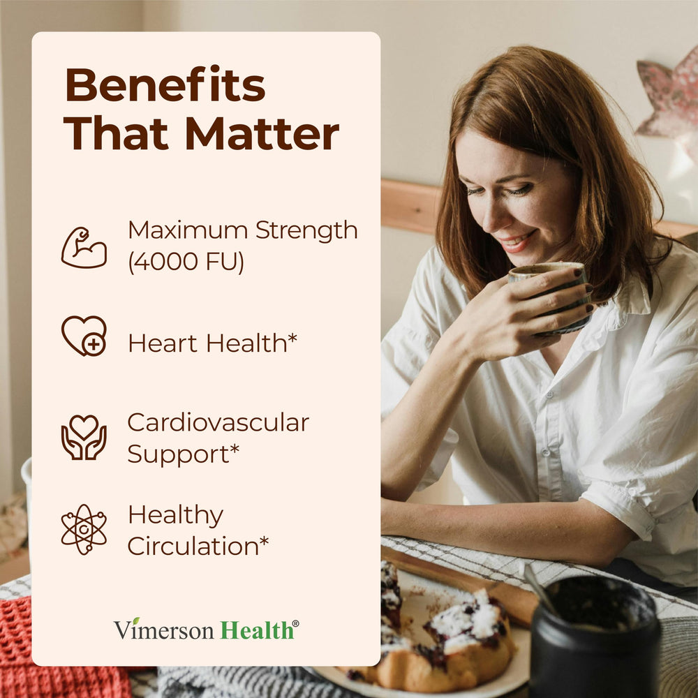 Heart health and circulation feature on product label