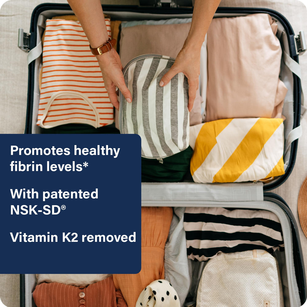 Graphic illustrating healthy blood flow and fibrin formation