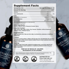 Bottle of nattokinase and serratiopeptidase liquid drops