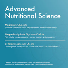 Supplement facts panel for Natura Health Dual-mag Complex