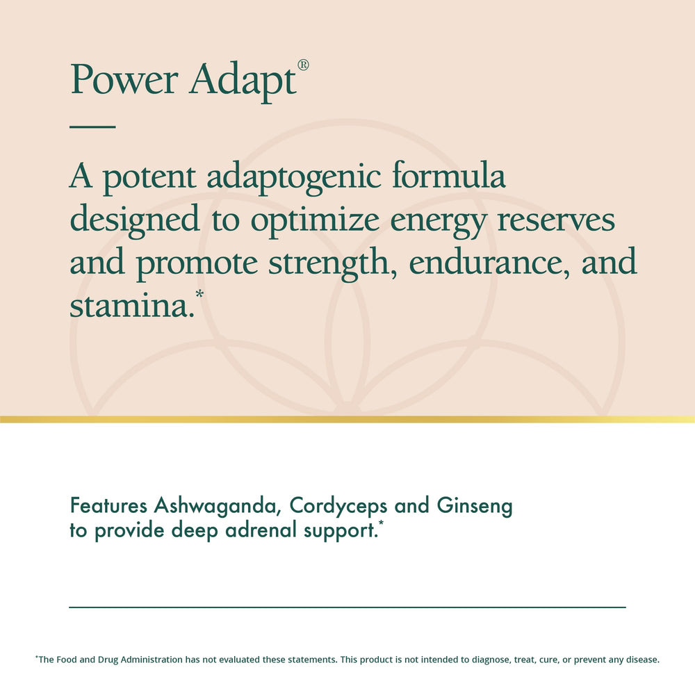 Natura Health Products Power Adapt capsules displayed for convenient stamina support