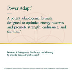 Natura Health Products Power Adapt capsules displayed for convenient stamina support