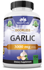 NaturaLife Labs Odorless Garlic bottle with 3,000 mg per serving
