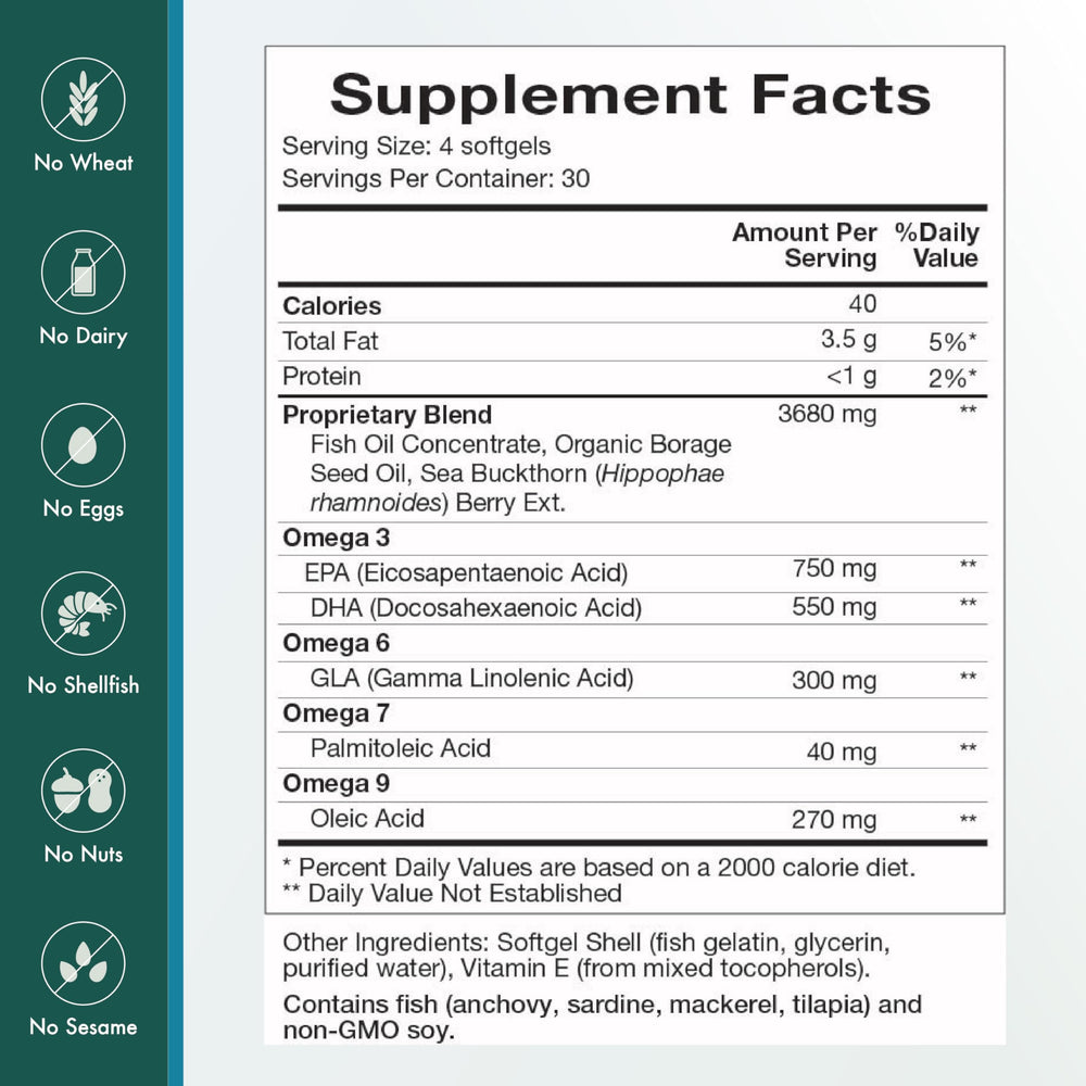 Borage seed oil illustration for Omega Essentials