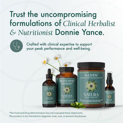 Natura Health Products label close-up showing ingredient list and purity claims