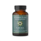 Front label of Natura Vitamin D-A-K supplement bottle