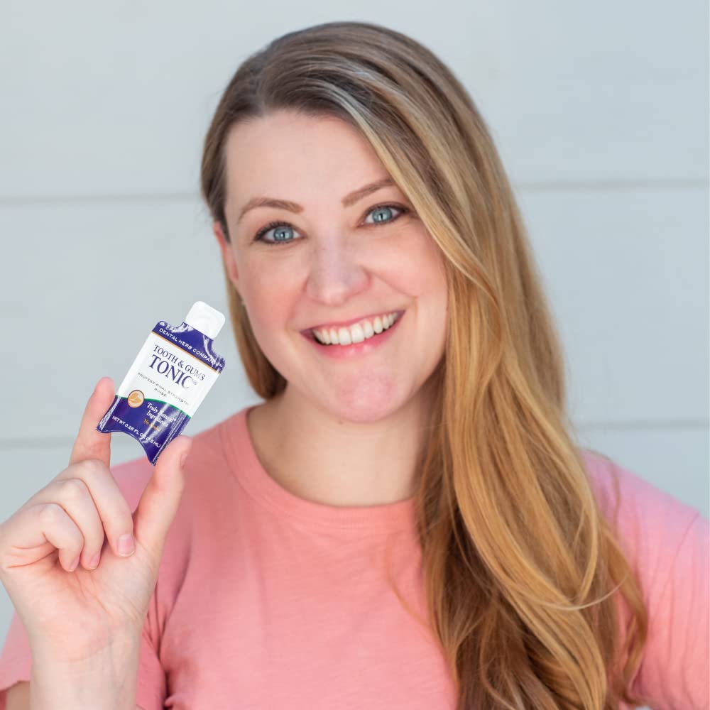 Natural alcohol-free mouthwash ingredients (essential oils and herbs)