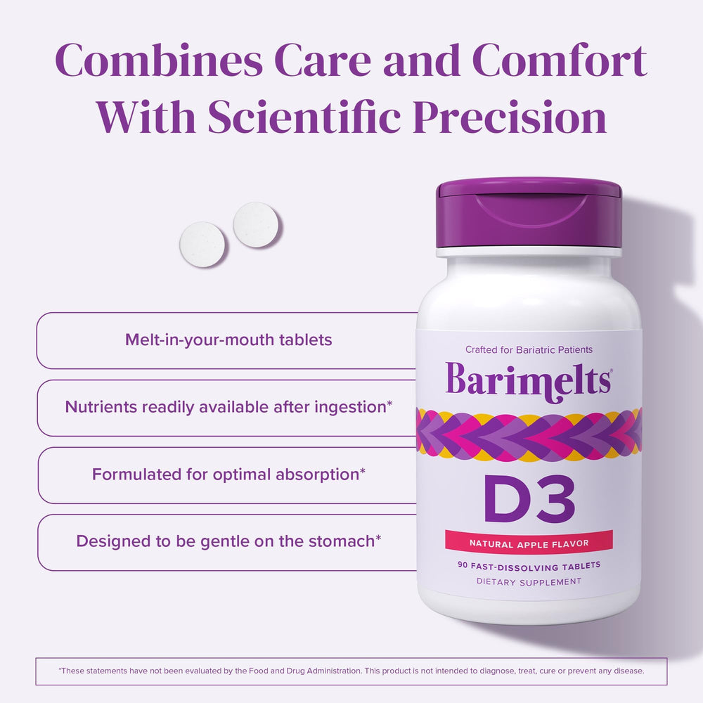 Natural apple flavor vitamin D3 bottle front