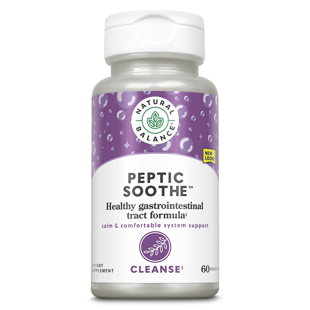 Bottle of Natural Balance Peptic Soothe GI formula with 60 VegCaps
