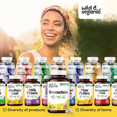 Natural bromelain digestive support bottle