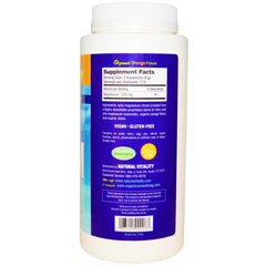 Close-up of Natural Calm Orange magnesium supplement powder