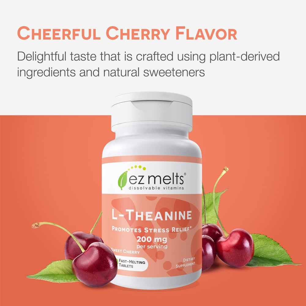 Natural cherry flavor dissolvable L-Theanine tablet
