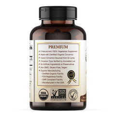 Packaging highlighting non-GMO verified and vegan/gluten-free attributes
