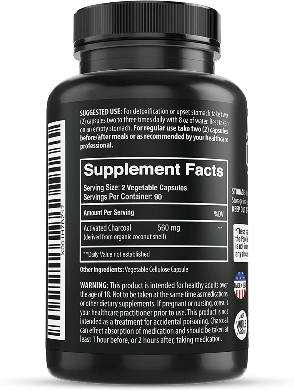natural coconut shell activated charcoal image