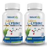 Natural Cure Labs Clean L-Lysine 600mg bottle front