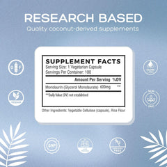 GMP-certified seal on monolaurin packaging