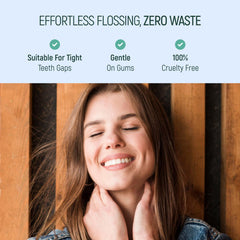 Cruelty-free vegan dental floss picks
