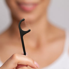 Packaging design showing zero waste packaging for floss picks