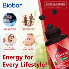 Pile of Raspberry energy gummies in a clear dish