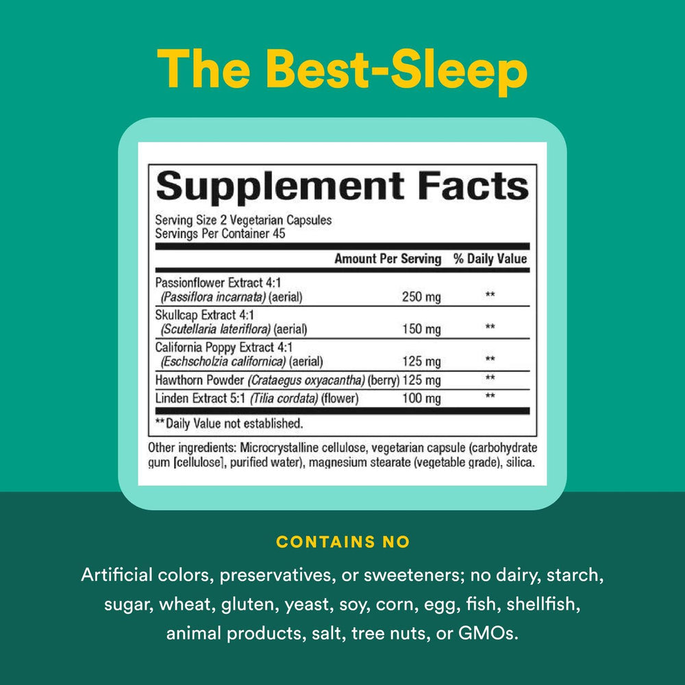 Vegan sleep support supplement packaging and bottle