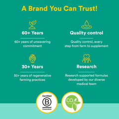 Ingredient highlights including calming botanicals and vitamins