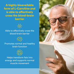 Close-up of the Acetyl L-Carnitine 500 mg label on the bottle