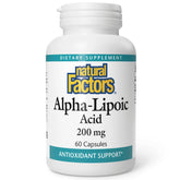 Natural Factors Alpha-lipoic Acid 200mg bottle