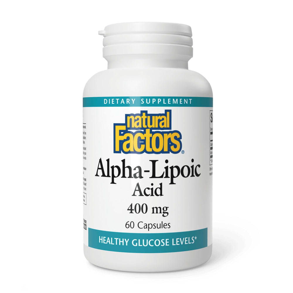 Natural Factors Alpha-Lipoic Acid 400 mg bottle with 60 capsules