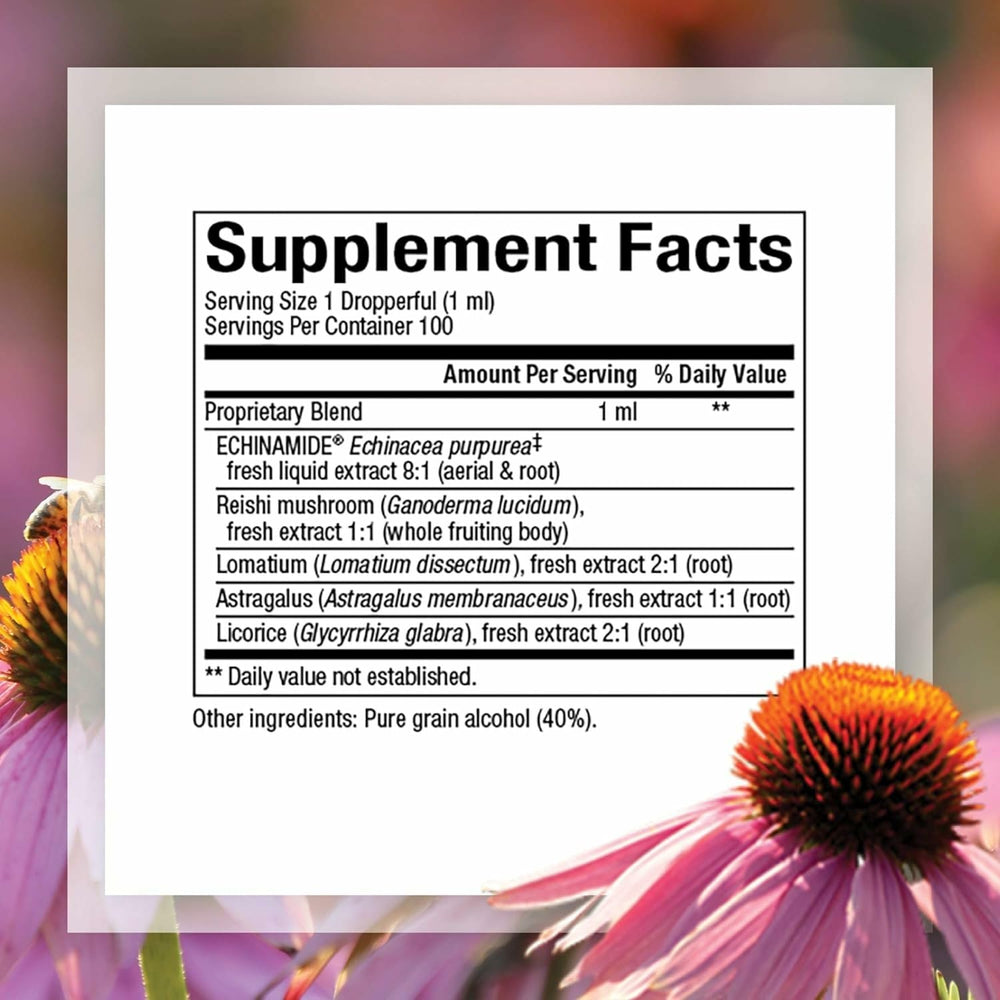 Back label of Natural Factors Anti-V Liquid Formula 1.7 oz