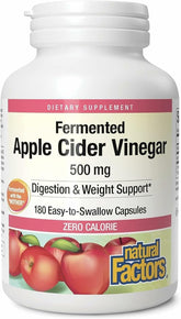 Natural Factors Apple Cider Vinegar Capsules bottle and label